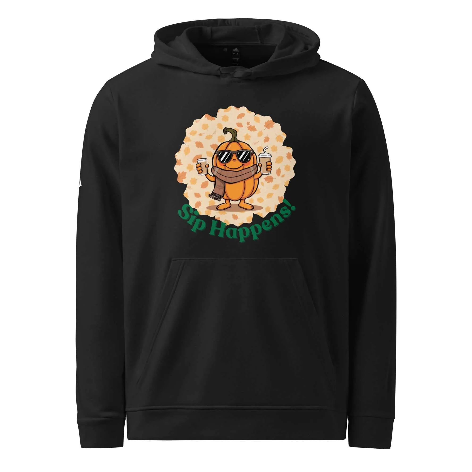 Adidas fleece Pumpkin Spice Sweatshirt: Sip Happens Cartoon Hoodie