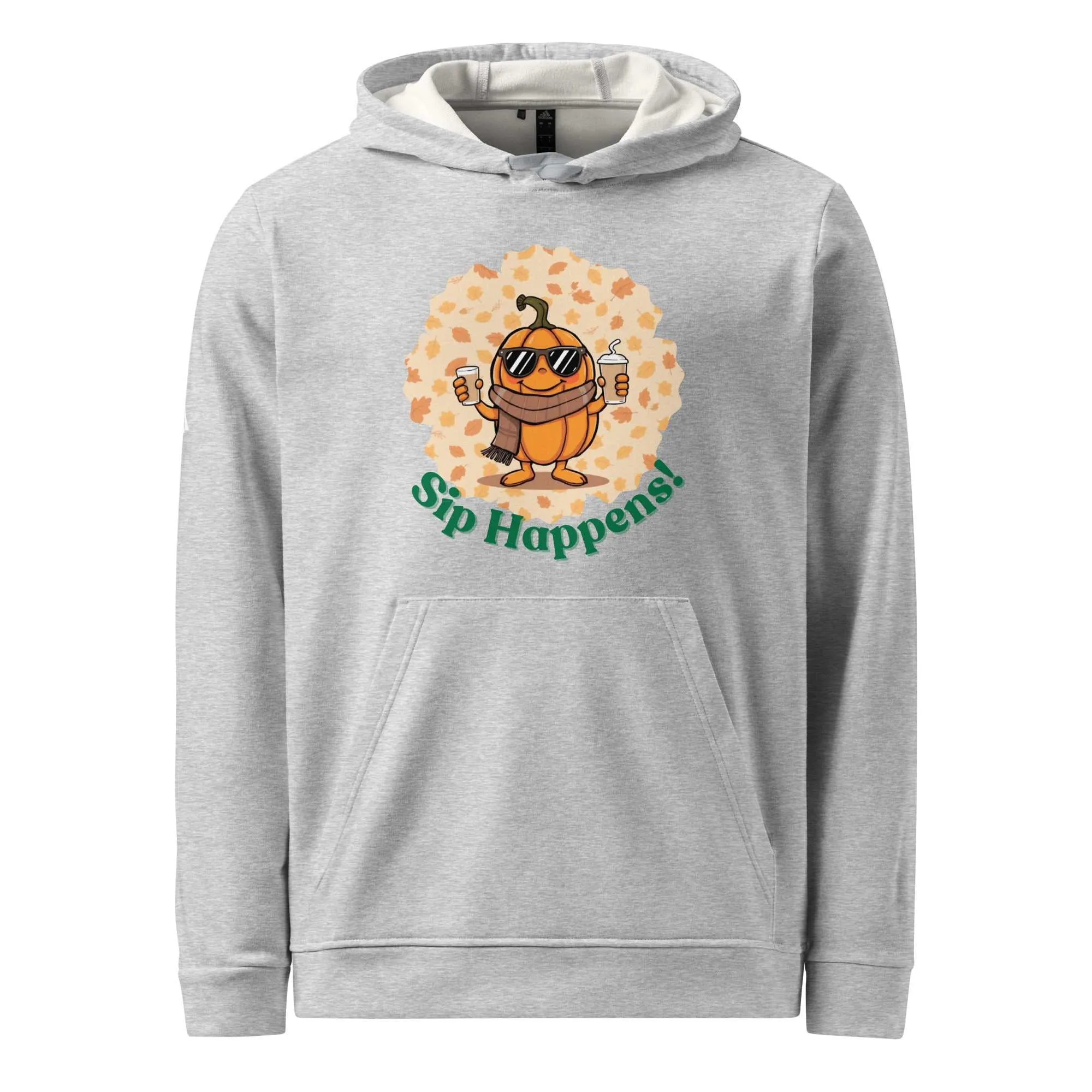 Adidas fleece Pumpkin Spice Sweatshirt: Sip Happens Cartoon Hoodie