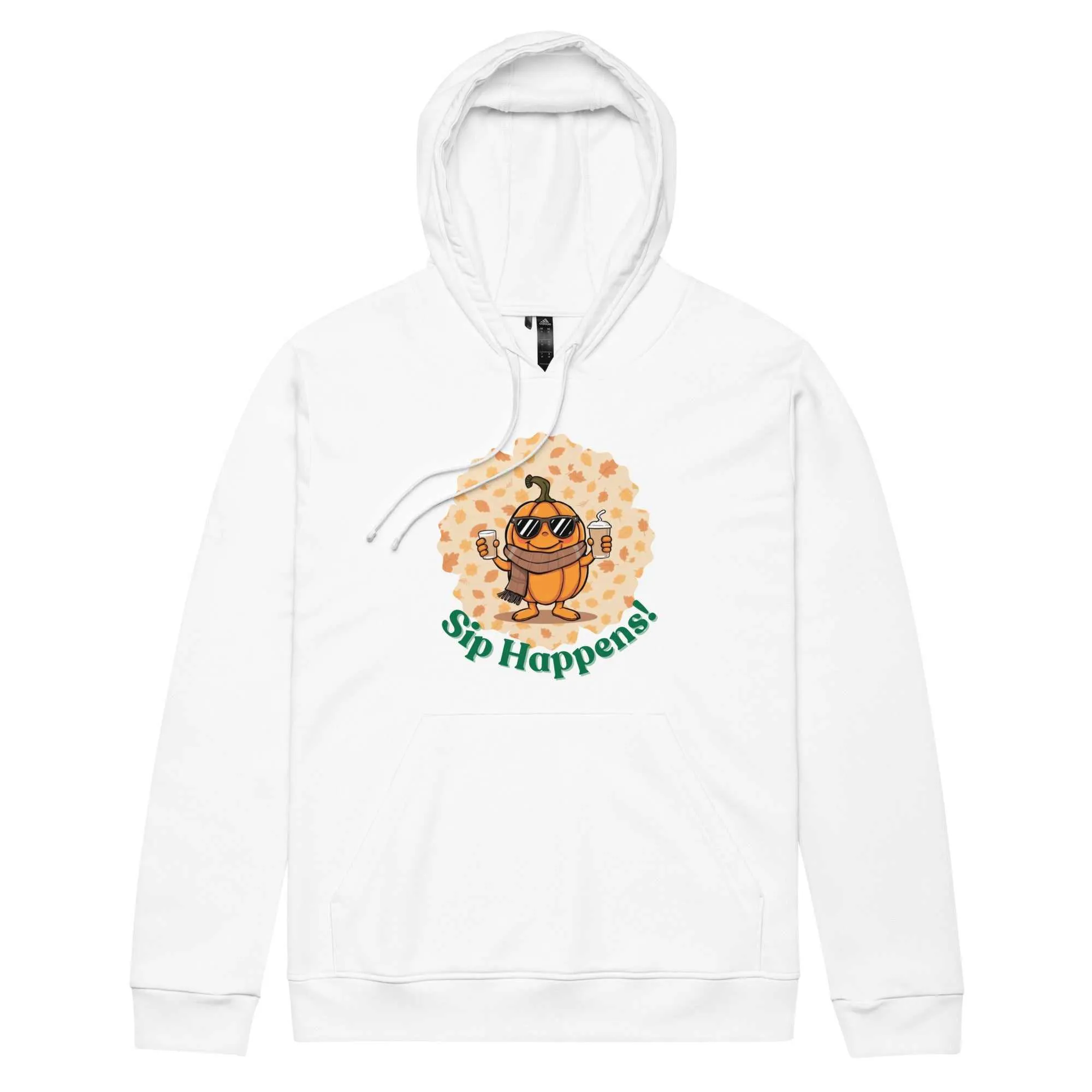 Adidas fleece Pumpkin Spice Sweatshirt: Sip Happens Cartoon Hoodie