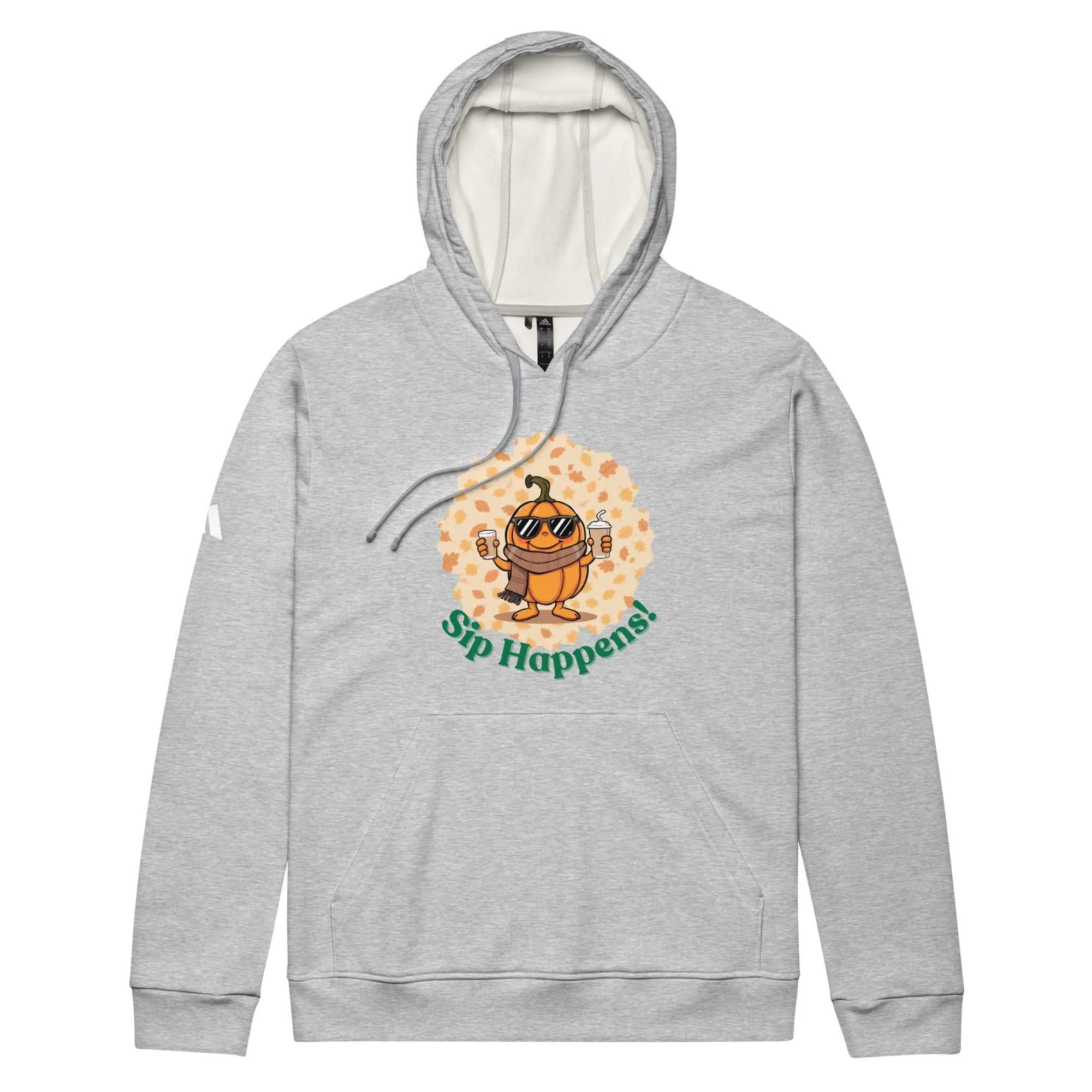 Adidas fleece Pumpkin Spice Sweatshirt: Sip Happens Cartoon Hoodie