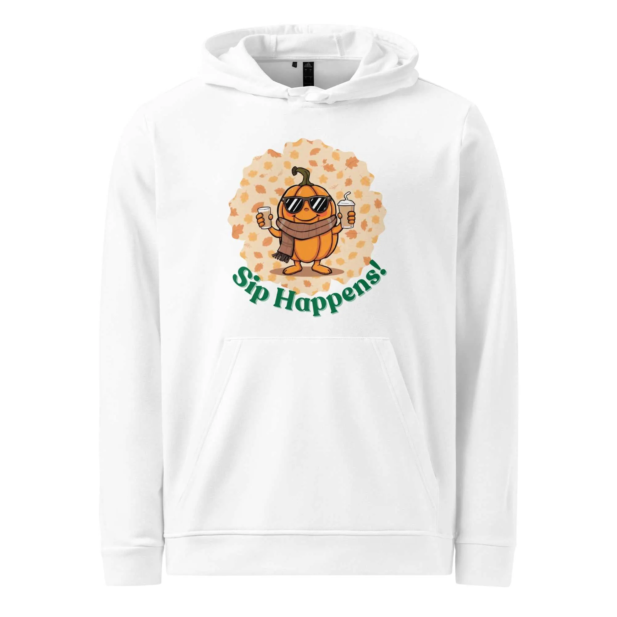 Adidas fleece Pumpkin Spice Sweatshirt: Sip Happens Cartoon Hoodie