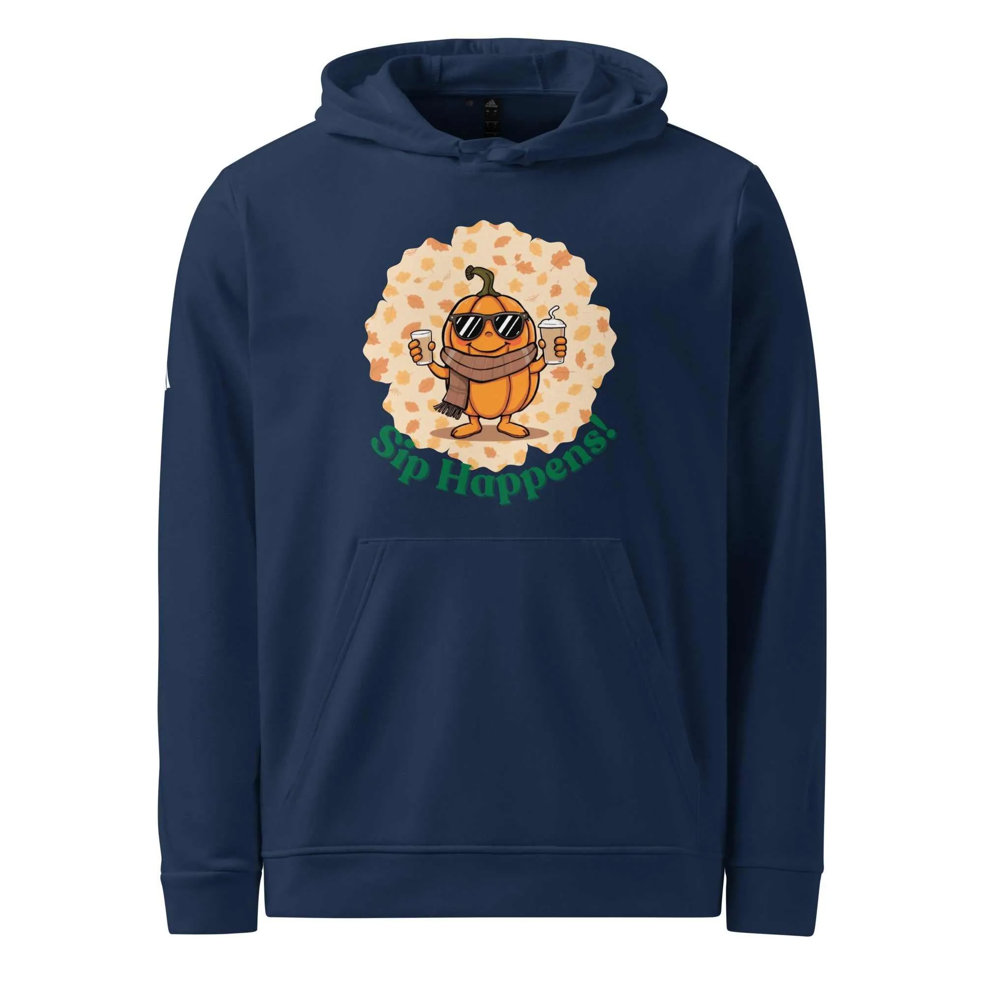 Adidas fleece Pumpkin Spice Sweatshirt: Sip Happens Cartoon Hoodie