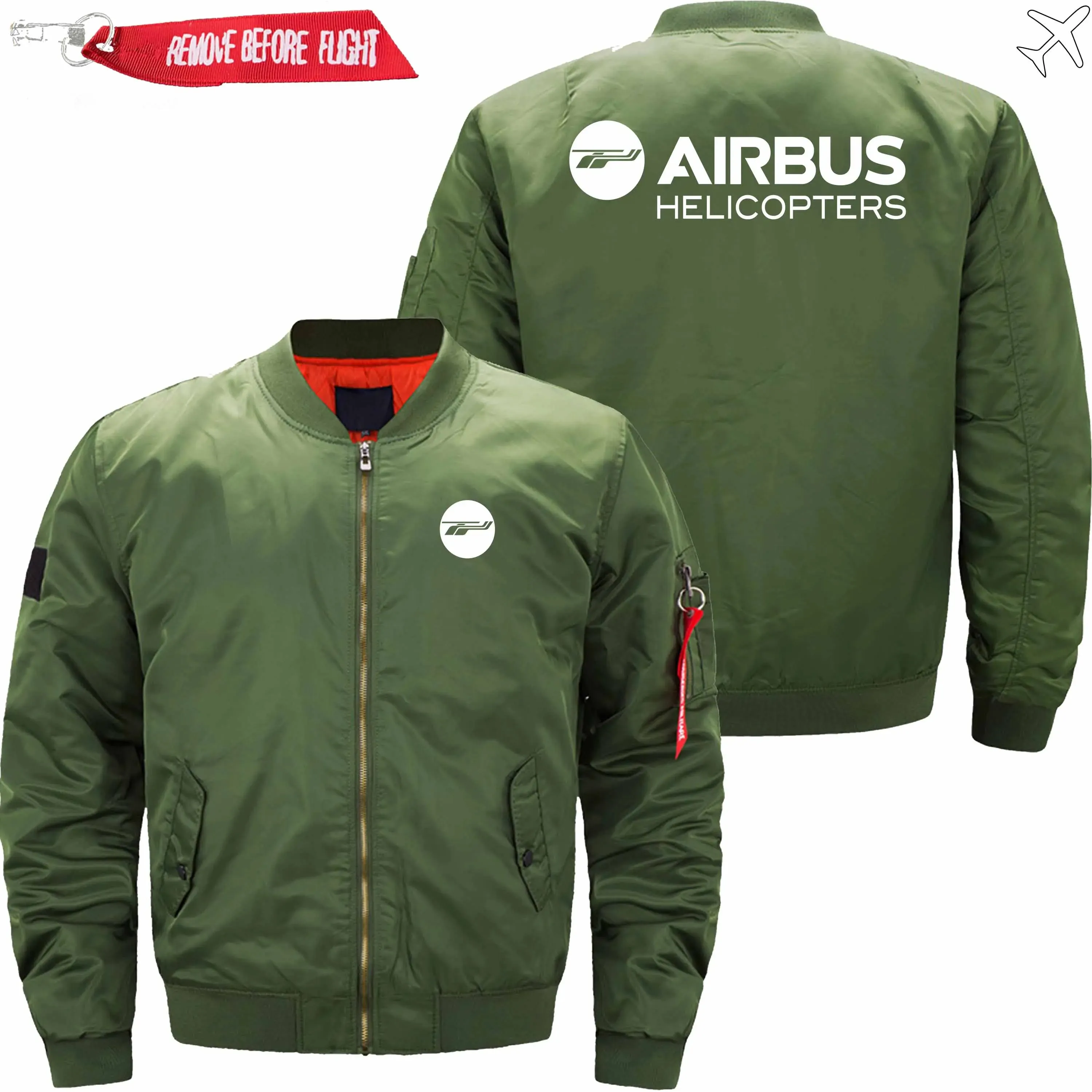 AIRBUS HELICOPTER LOGO BOMBER FLIGHT AVIATOR JACKET