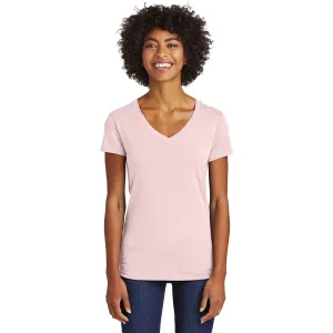 Alternative Women's Heather Rose Quartz Runaway Blended Jersey V-Neck Tee