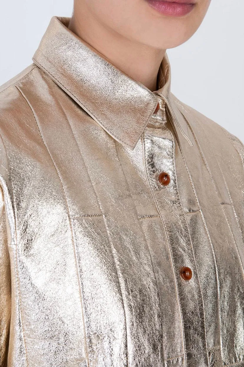 Alysi - Leather Top: Metal kid in