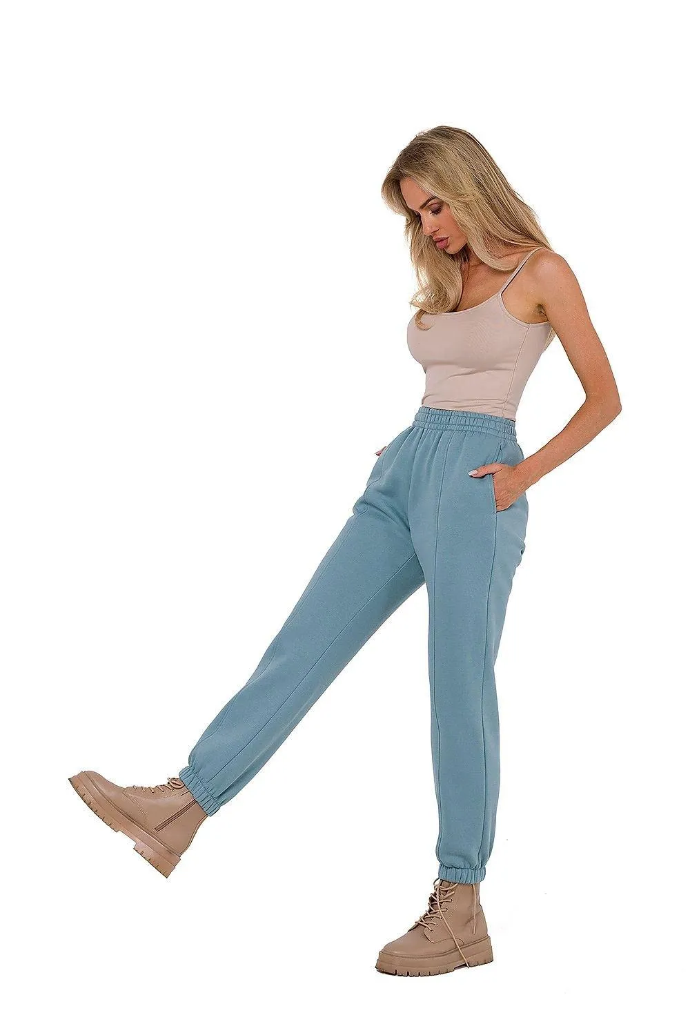 Athletic Knit Jogger Pants with Stretchy Waistband