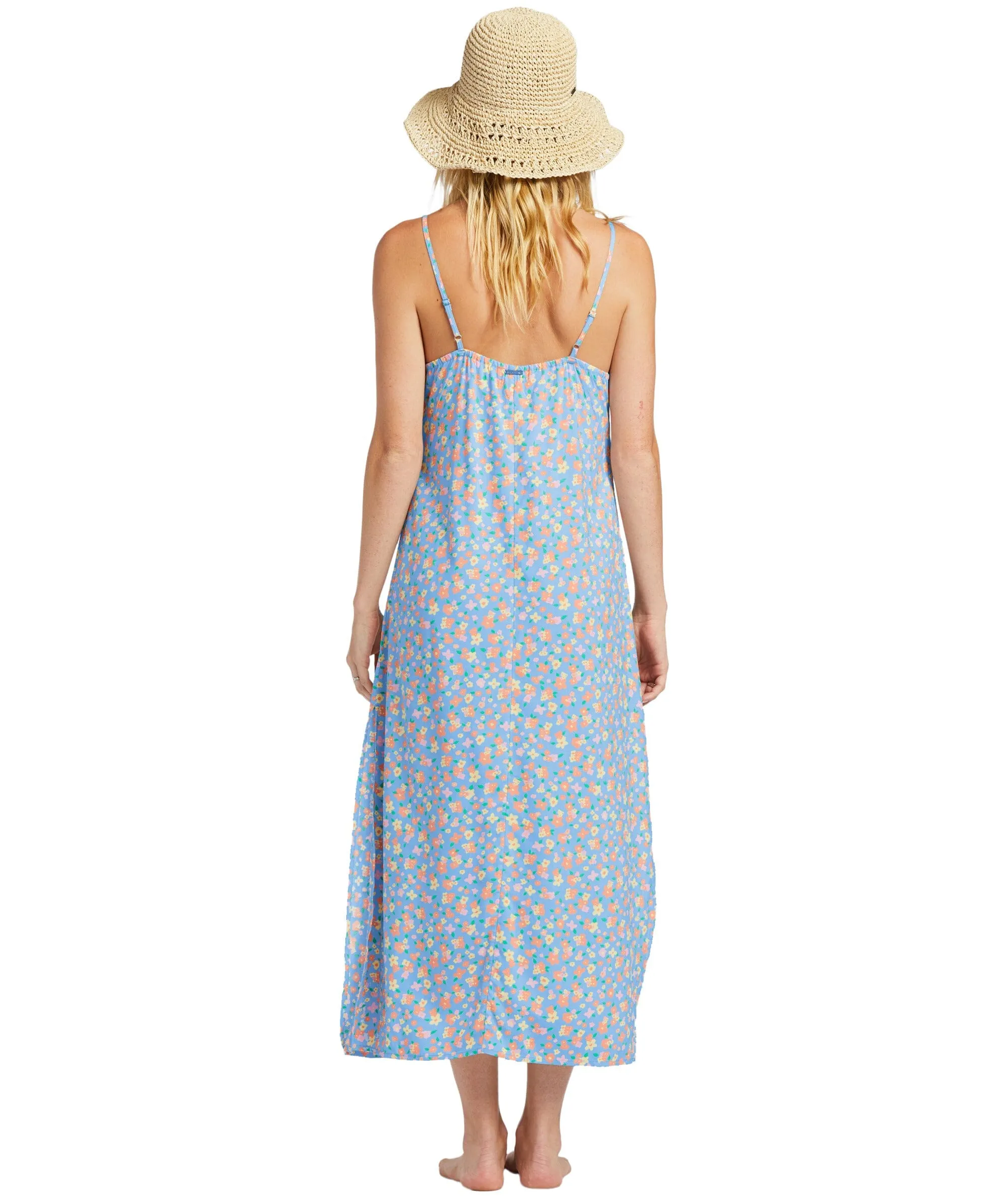BILLABONG Women's Weekend Waves Midi Dress Summer Sky