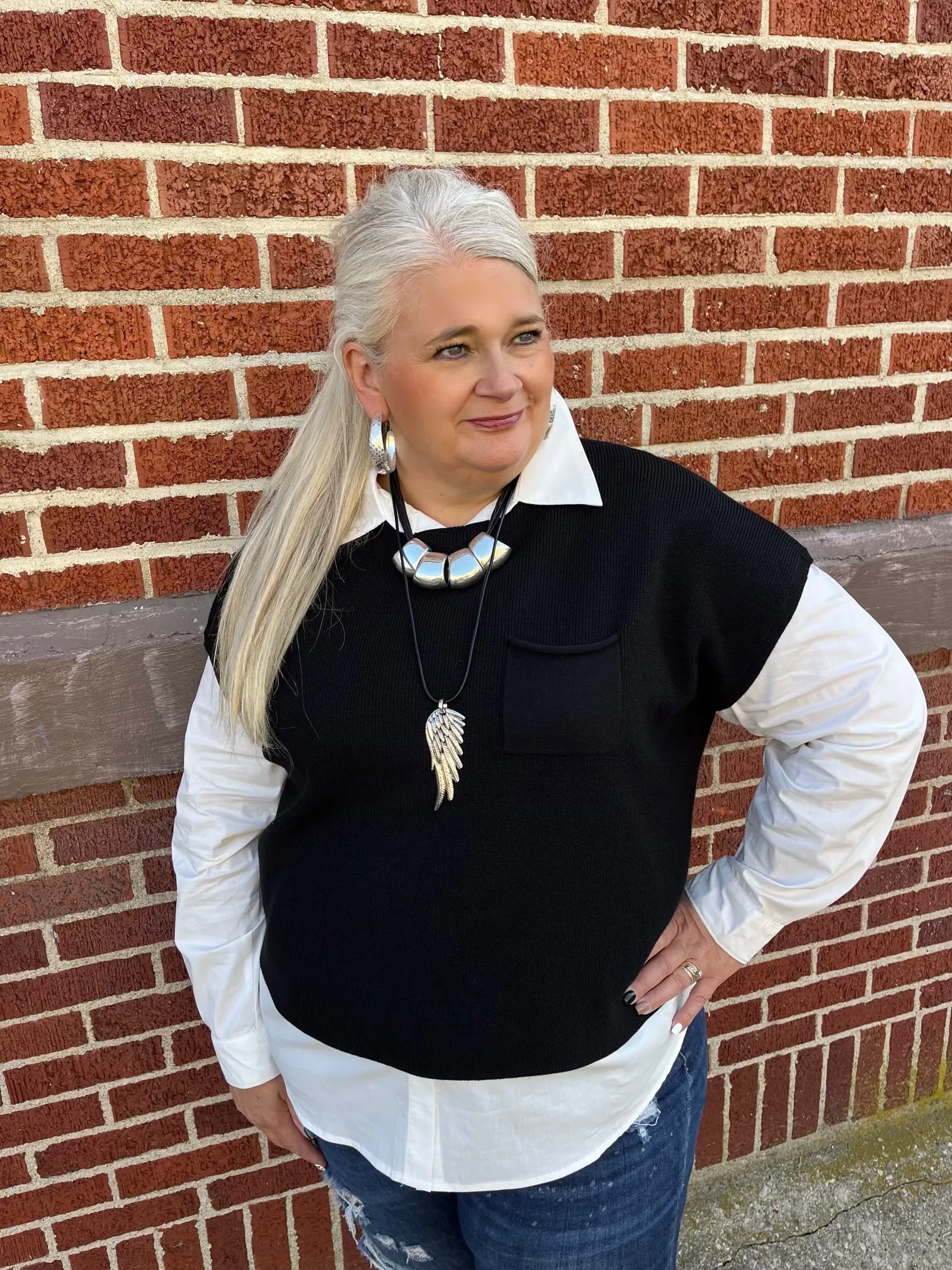 Born To Be Stylish Button Down Top