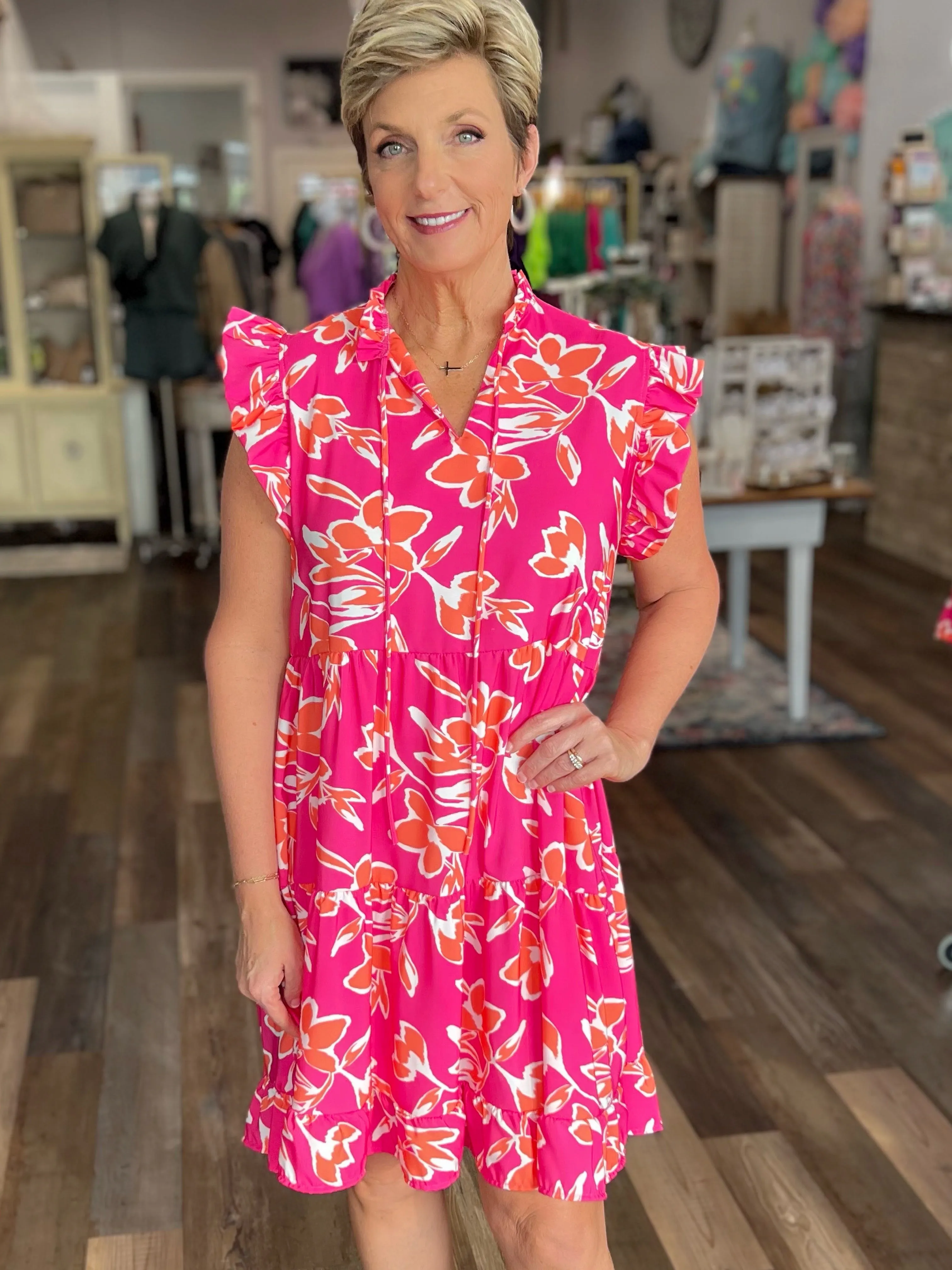 Bright and Cheery Hot Pink Dress