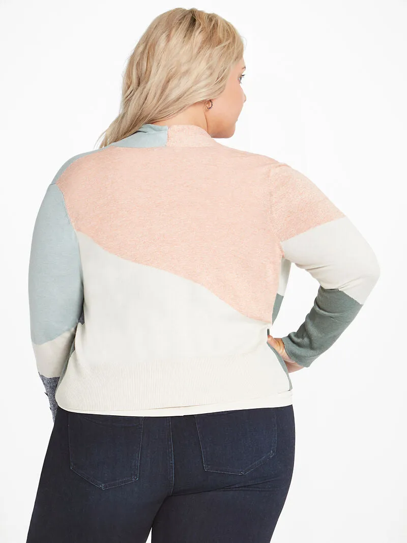 Camo Waves Cardigan in Olive Multi