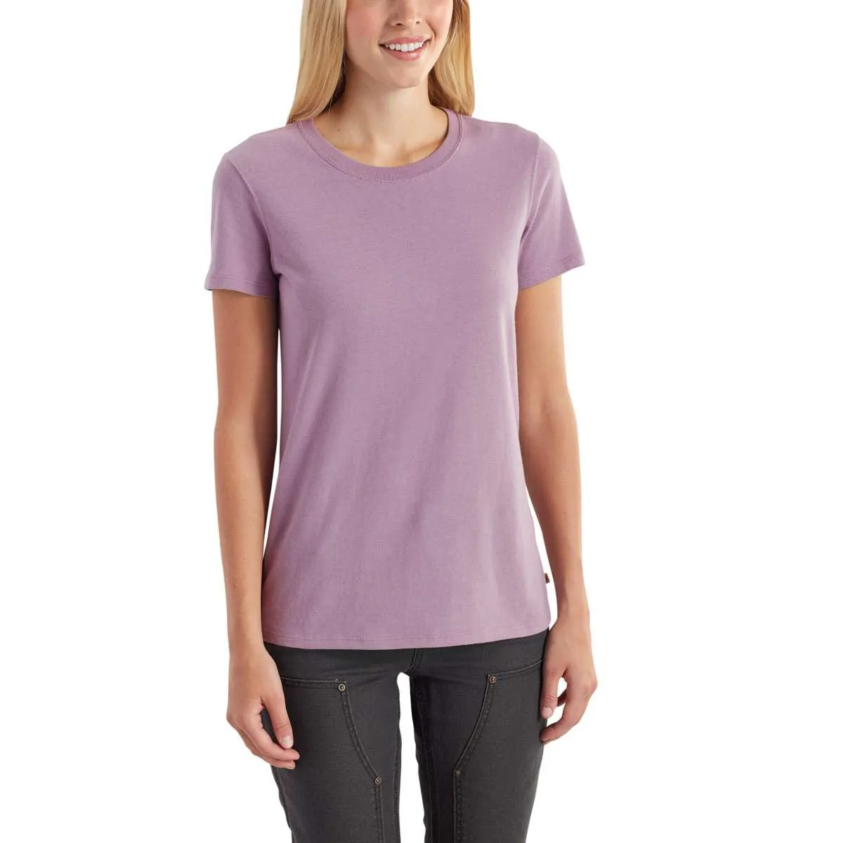 Carhartt Women's Amethyst Heather Lockhart Shot Sleeve Crewneck T-Shirt