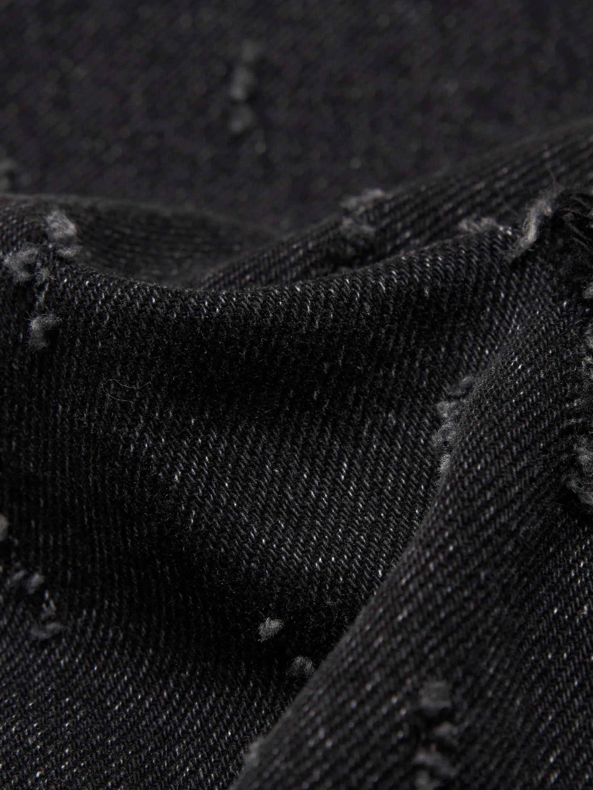 Cotton Distressed Detail Shorts
