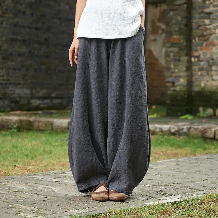 Cotton Linen Women Pants Autumn Women Trousers Casual Harem Pants