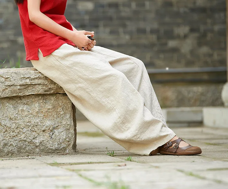 Cotton Linen Women Pants Autumn Women Trousers Casual Harem Pants