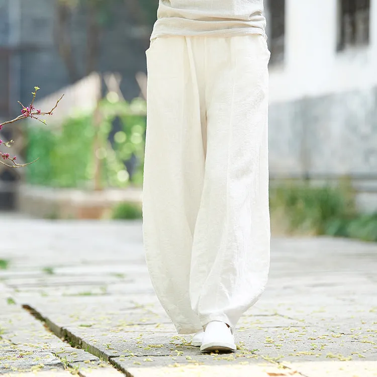 Cotton Linen Women Pants Autumn Women Trousers Casual Harem Pants