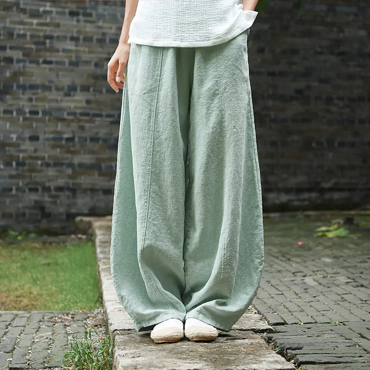 Cotton Linen Women Pants Autumn Women Trousers Casual Harem Pants