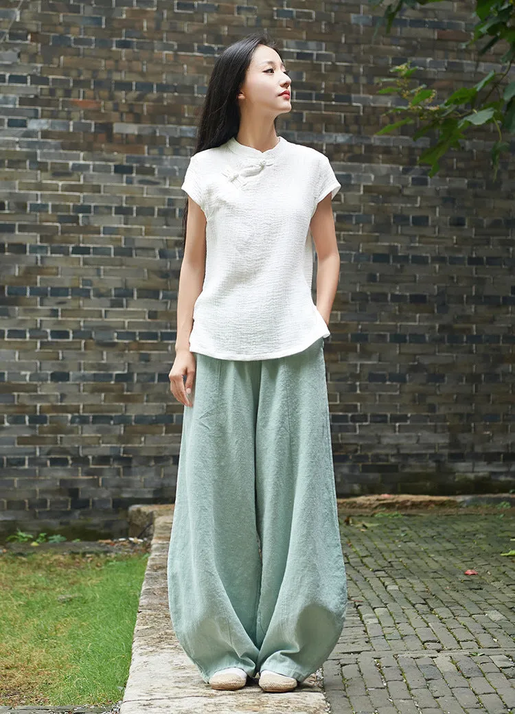 Cotton Linen Women Pants Autumn Women Trousers Casual Harem Pants