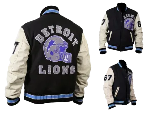 Eddie Murphy's Iconic Detroit Lions Varsity Jacket | Premium Leather Style