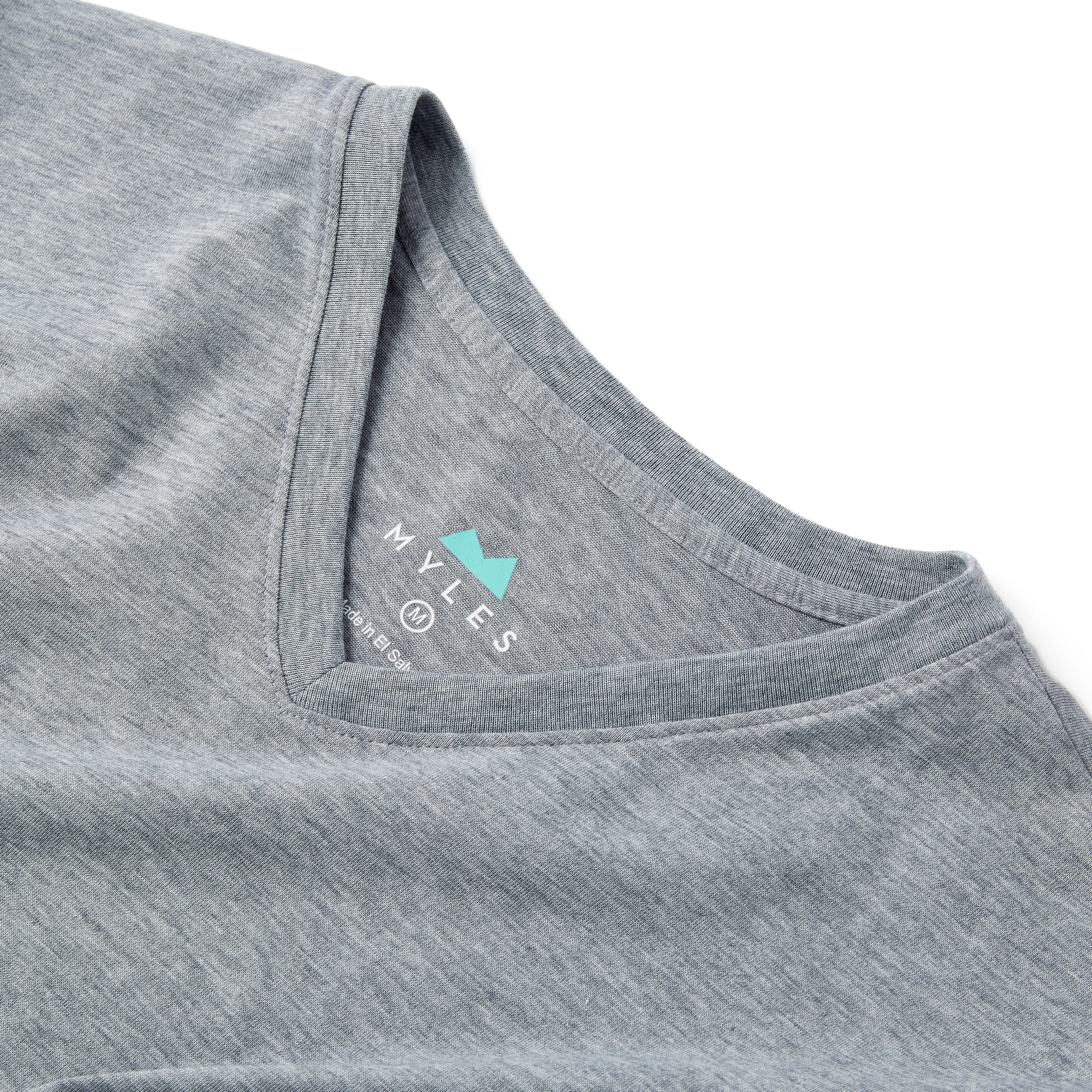 Everyday Tee with V-Neck in Heather Storm