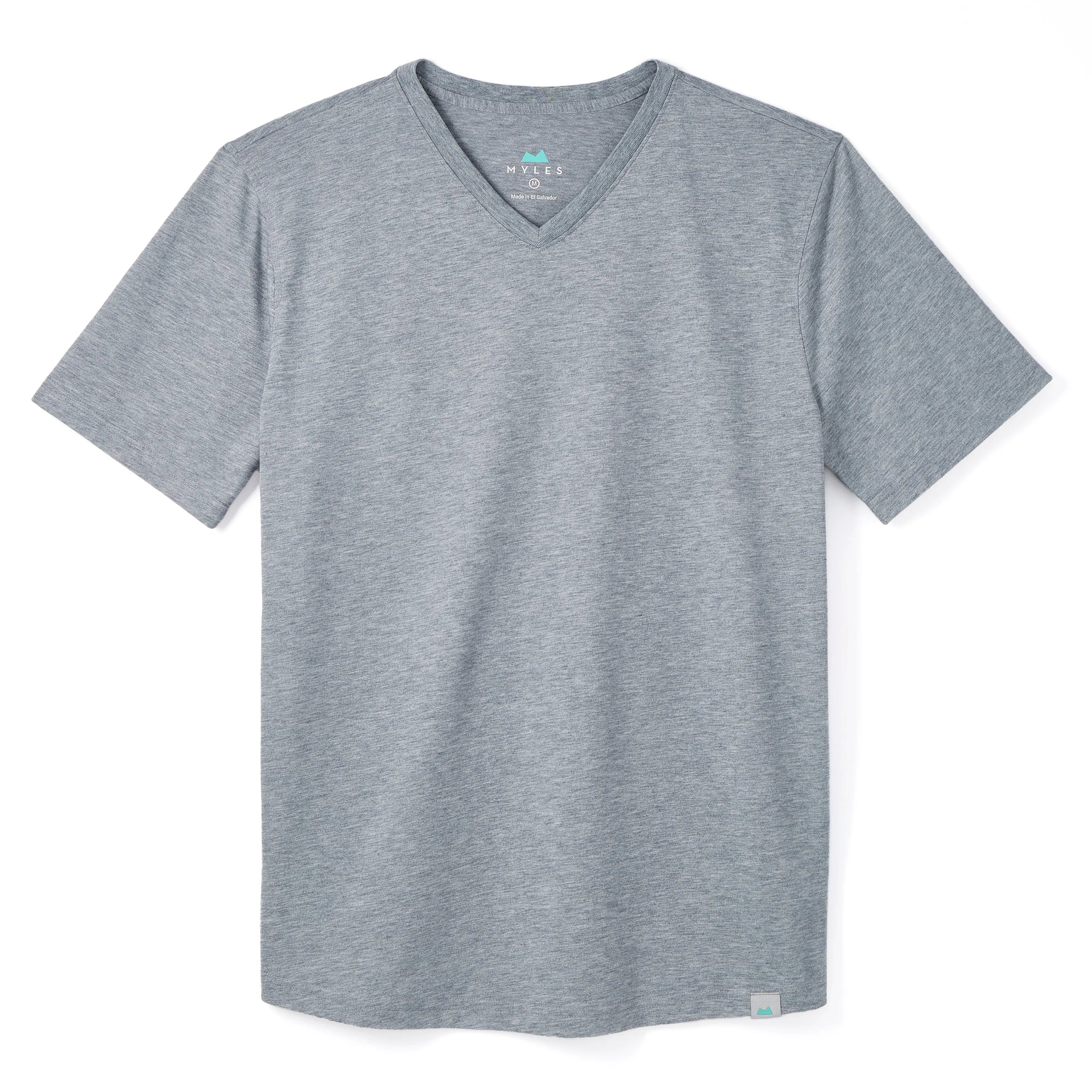 Everyday Tee with V-Neck in Heather Storm