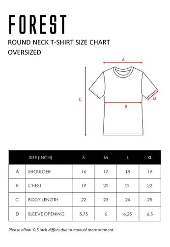 Forest Ladies Premium Cotton Loose Fit Boxy Cut Oversized Tshirt Women Print Tee | Baju T Shirt Perempuan - 822179