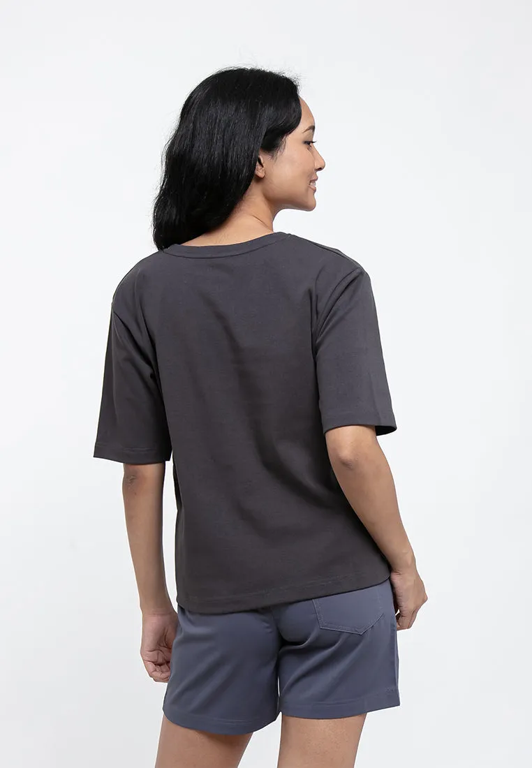 Forest Ladies Premium Cotton Loose Fit Boxy Cut Oversized Tshirt Women Print Tee | Baju T Shirt Perempuan - 822179