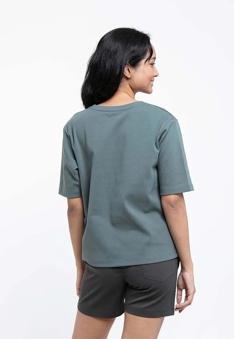 Forest Ladies Premium Cotton Loose Fit Boxy Cut Oversized Tshirt Women Print Tee | Baju T Shirt Perempuan - 822179