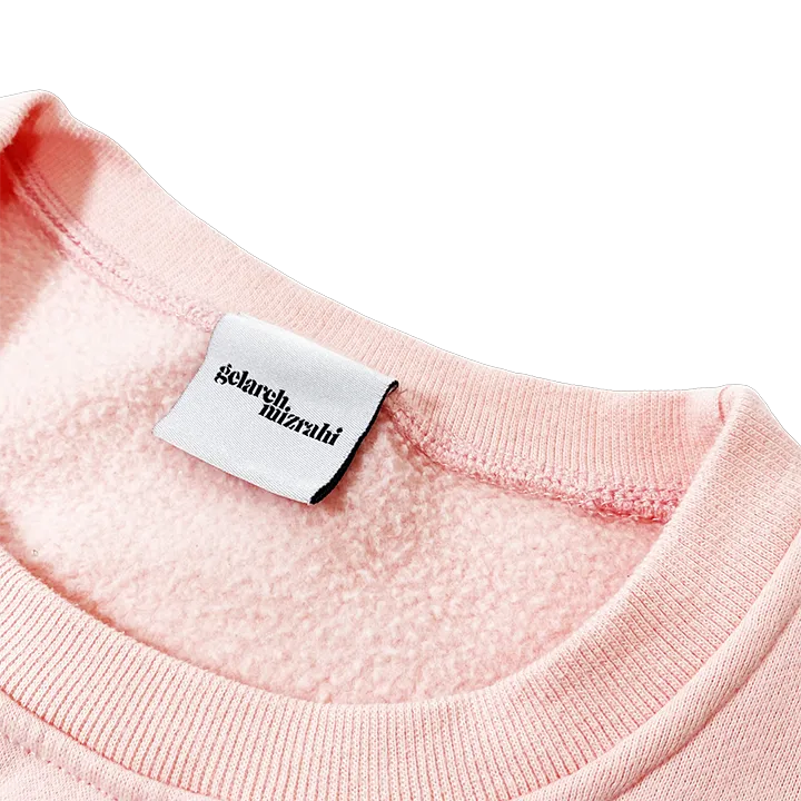 GELAREH MIZRAHI PINK LOGO CREWNECK SWEATSHIRT