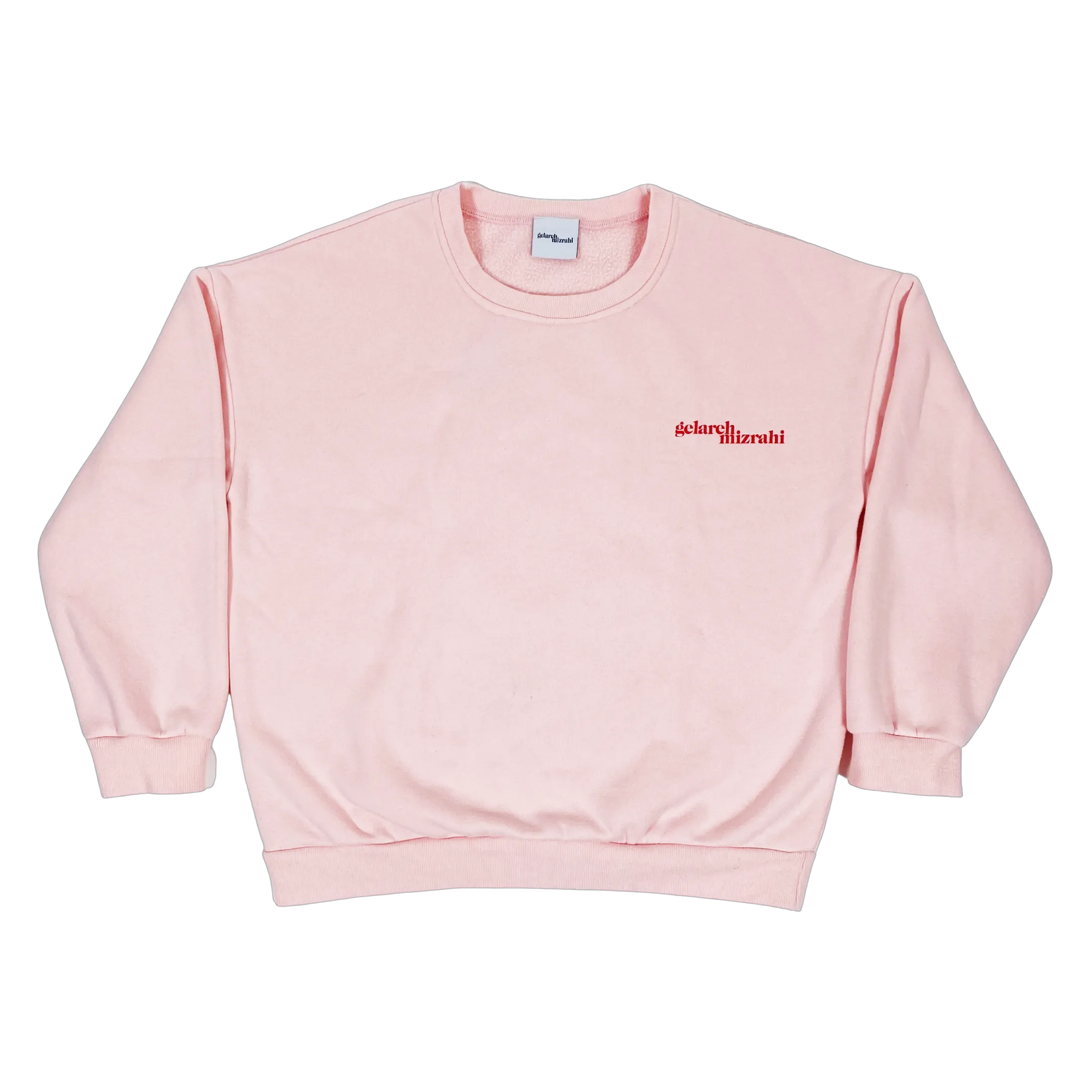 GELAREH MIZRAHI PINK LOGO CREWNECK SWEATSHIRT