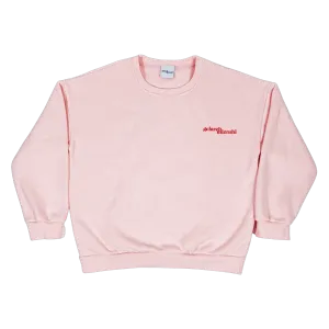 GELAREH MIZRAHI PINK LOGO CREWNECK SWEATSHIRT
