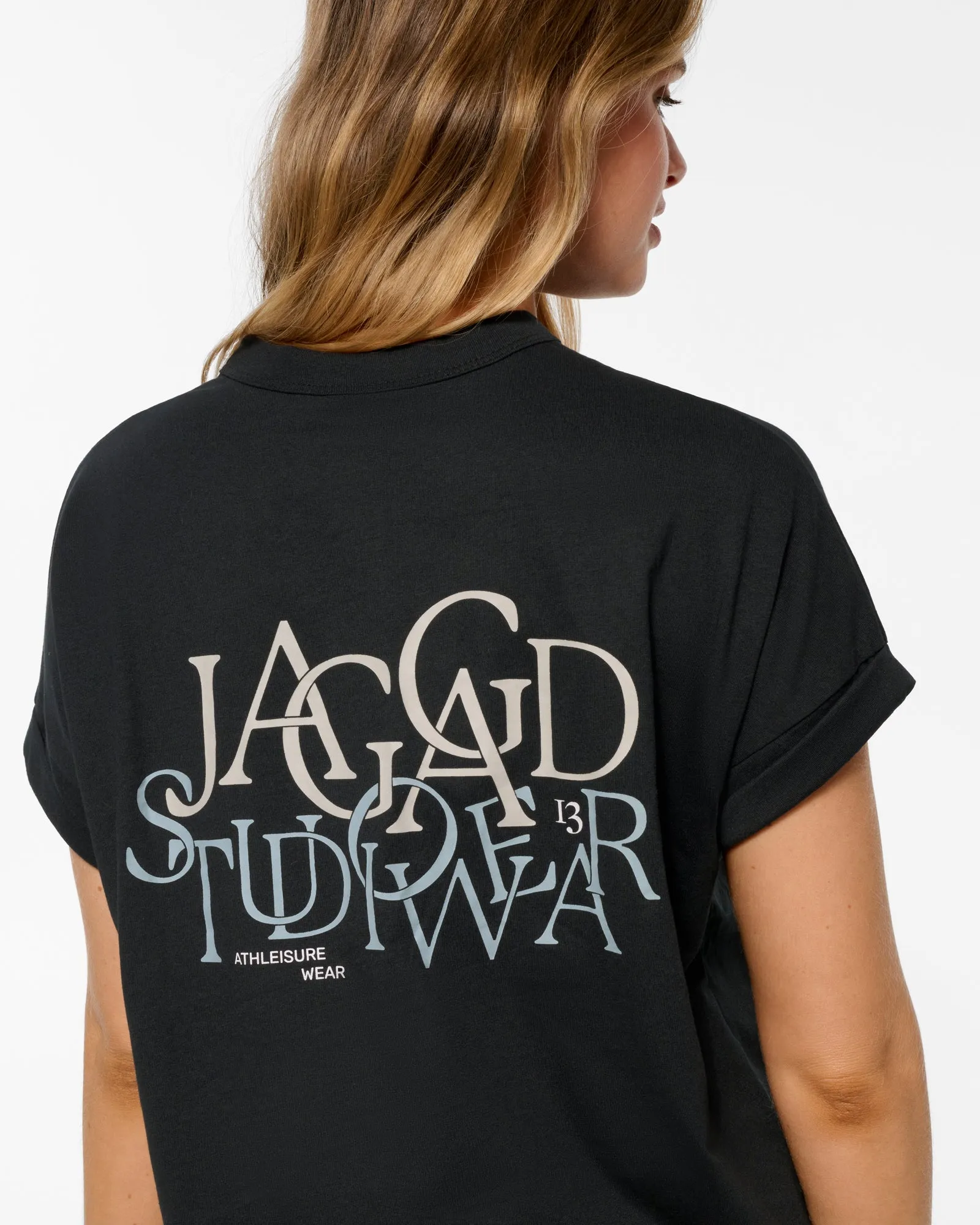 HYDE CUFFED SLEEVE TEE BLACK