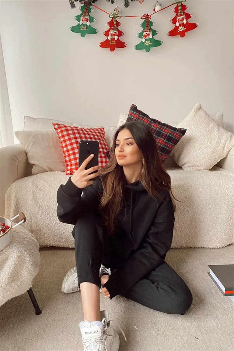 Ivyshape | Cozy Hoodie and Sweatpants Set for Women