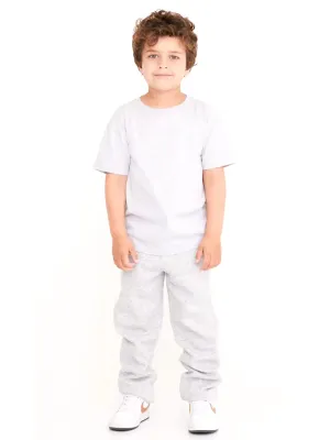 Kids Boy's Plain Sweatpants,Light Grey