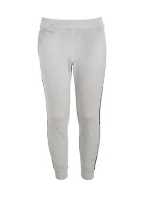 Kids Girl's Side Taped Velour Sweatpants,Light Grey
