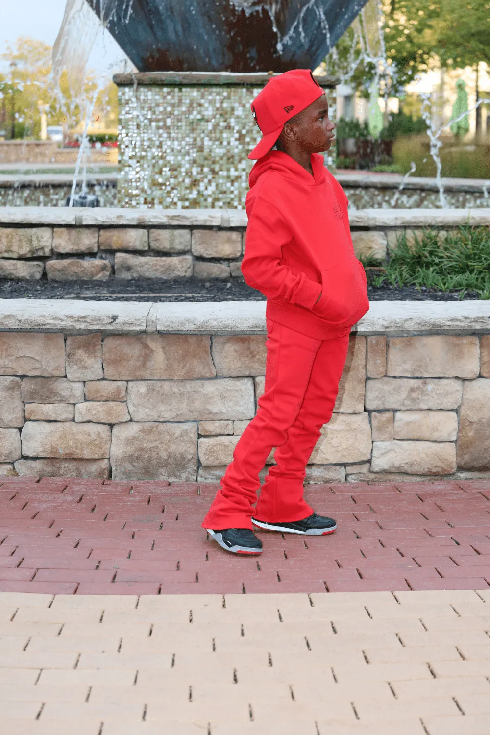 Kids Hoodie Stacked Fleece Bundle (Red)