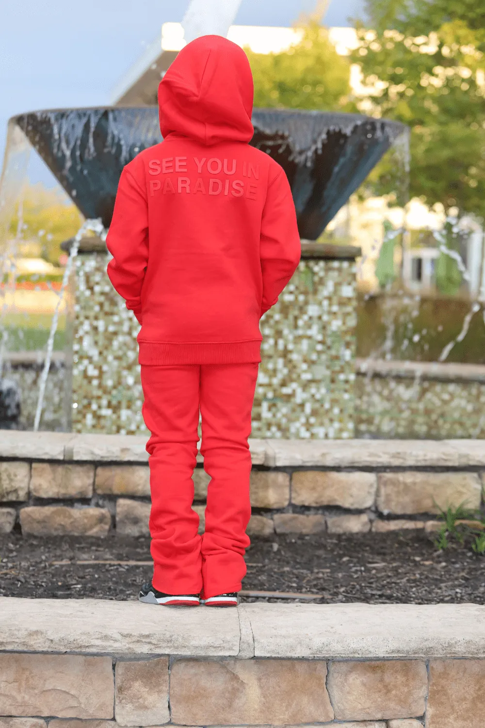 Kids Hoodie Stacked Fleece Bundle (Red)