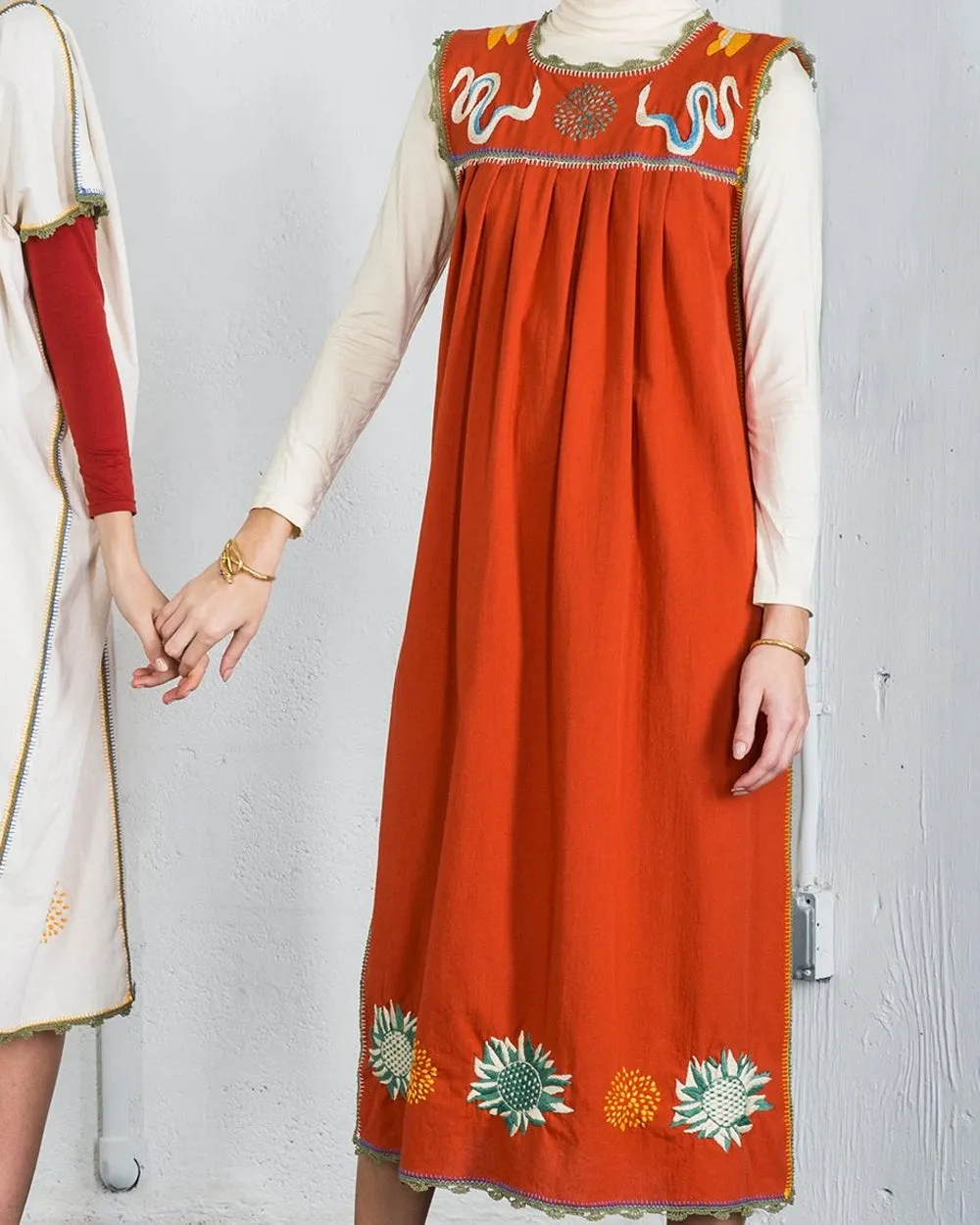 Kio Red Embroidered Andi Dress