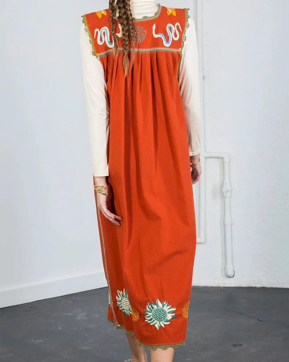 Kio Red Embroidered Andi Dress