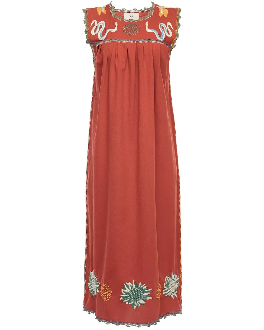Kio Red Embroidered Andi Dress