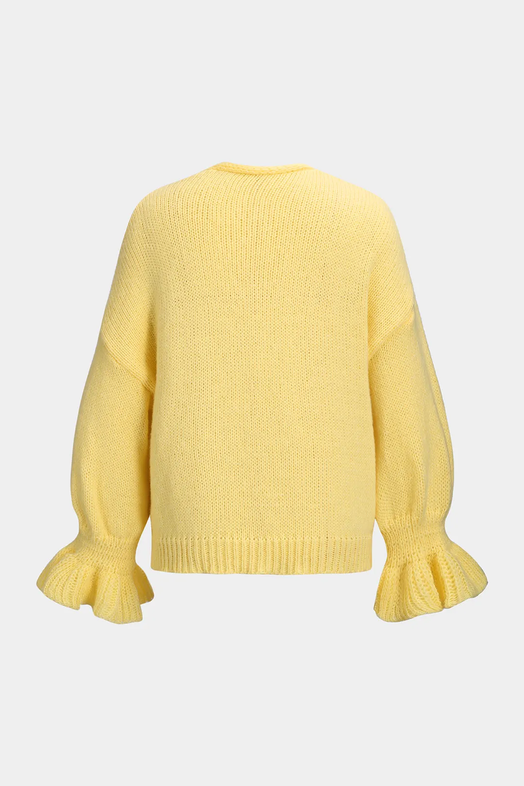 Knit Drawstring Tie-Up Cardigan