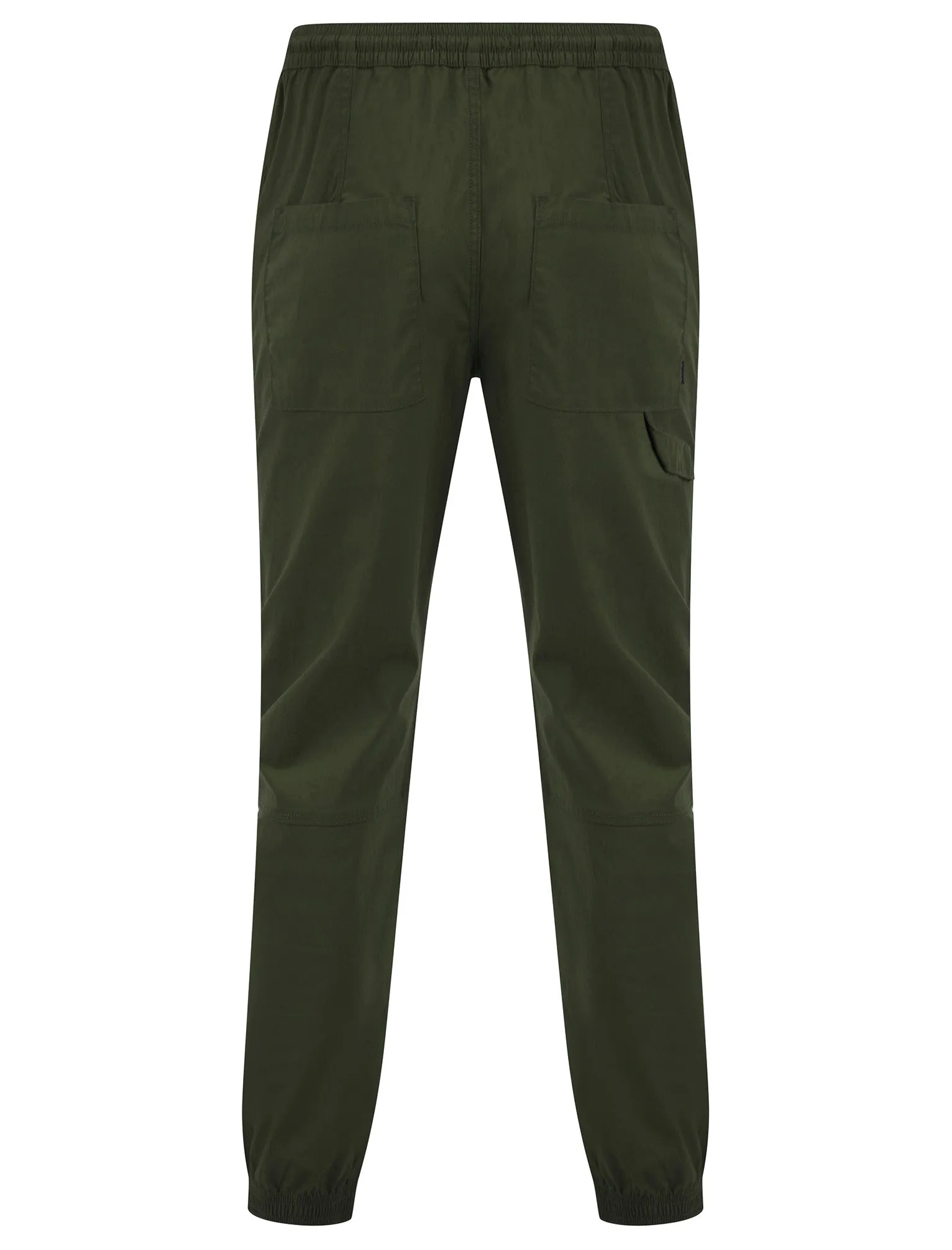 Kofi Stretch Cotton Blend Zip Pocket Cuffed Cargo Jogger Pants in Grape Leaf - Tokyo Laundry