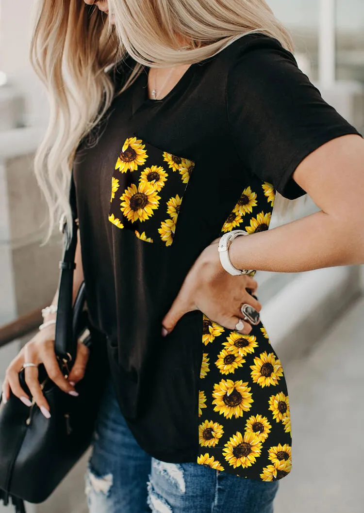 Leopard Print V Neck Loose Women T Shirt