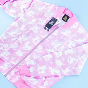 Listen Flavor Pastel Pink Pattern Windbreaker Jacket