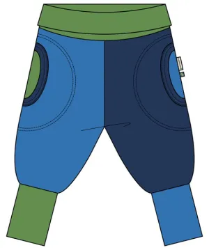 Maxomorra Rib Pants - Block Navy