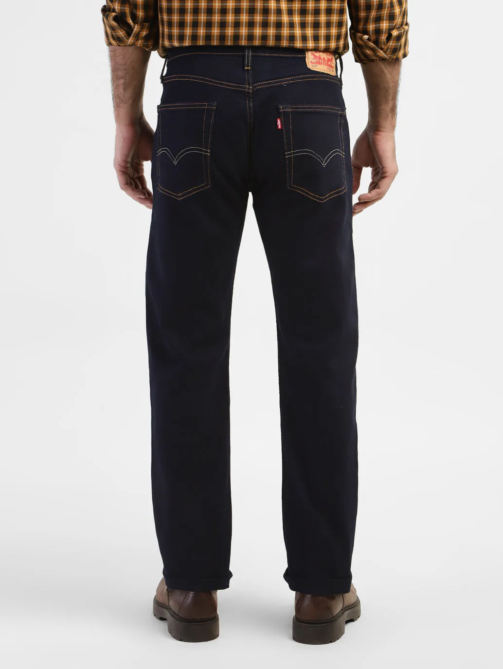 Men's 513 Navy Blue Slim Straight Fit Mid Rise Jeans