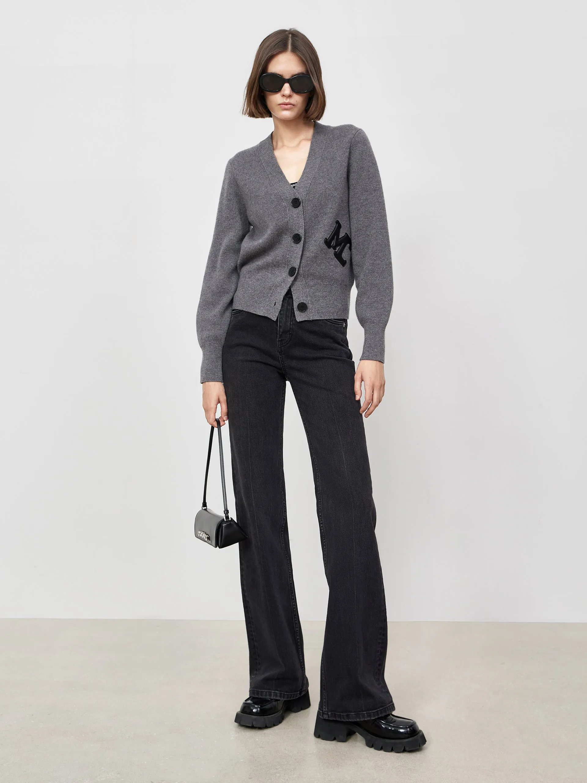 Merino Wool MC Print Cardigan