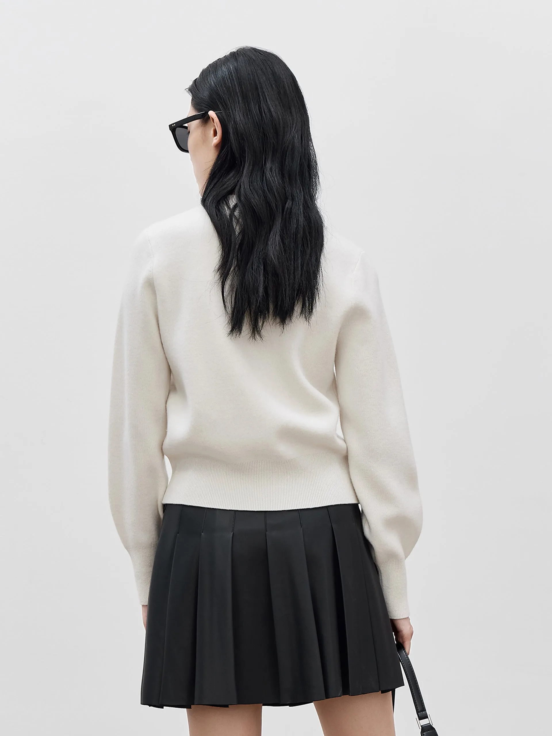 Merino Wool MC Print Cardigan