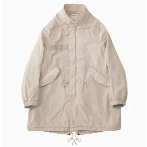 Mud Dyed Old Military Style Fish Tail Parka - Middle Length Windbreaker