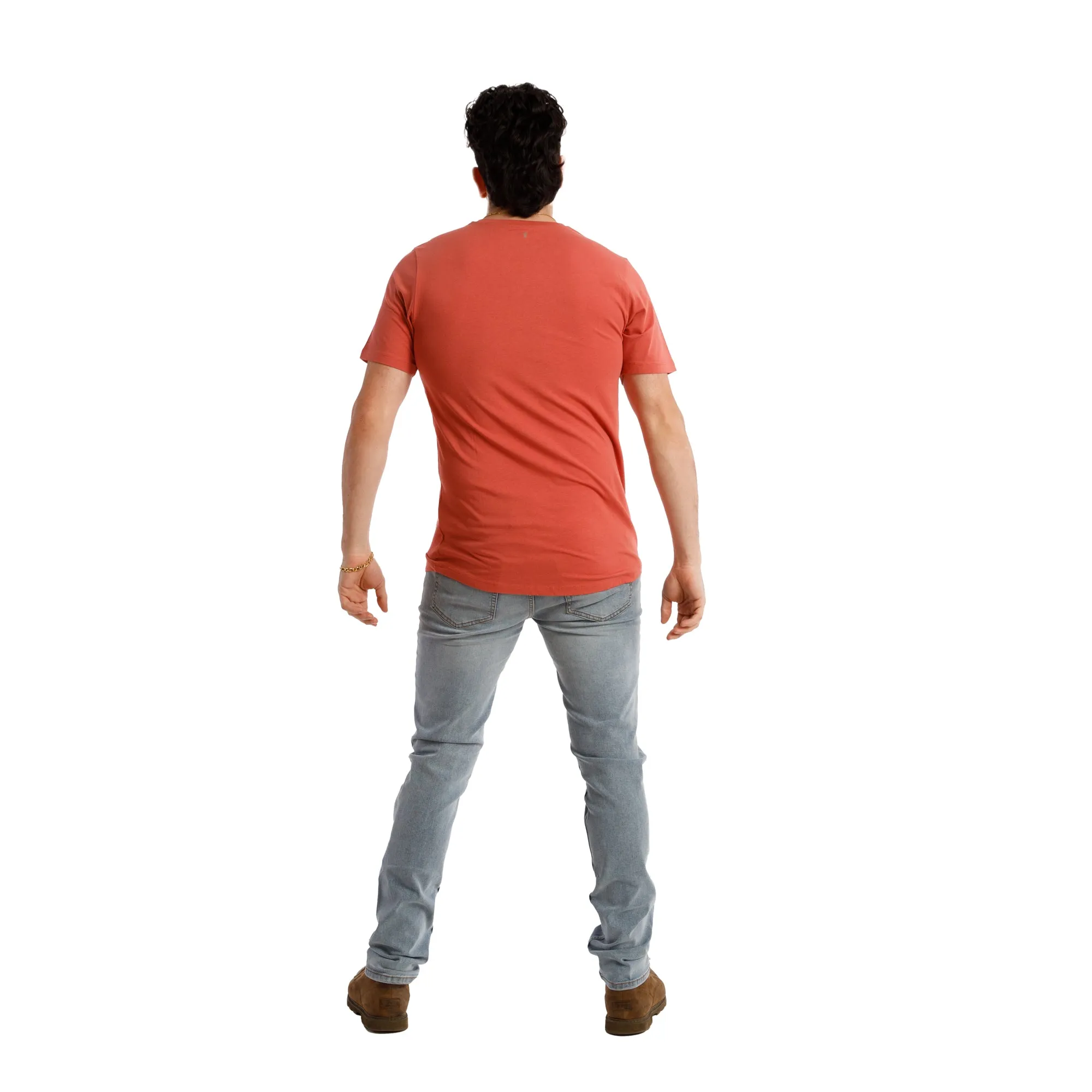 Organic V-Neck T-Shirt / Nantucket Red