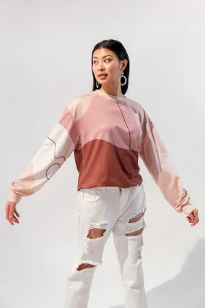 Patterned Crewneck Sweatshirt
